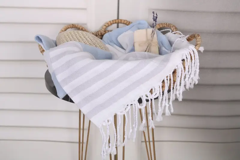 Bachelor Gift, Lightweight Turkish towel, Luxury towel, 70x40 Cotton Striped Towel, Custom Turkish Towel, Handwoven Turkish bath towel, Cotton towel - 2
