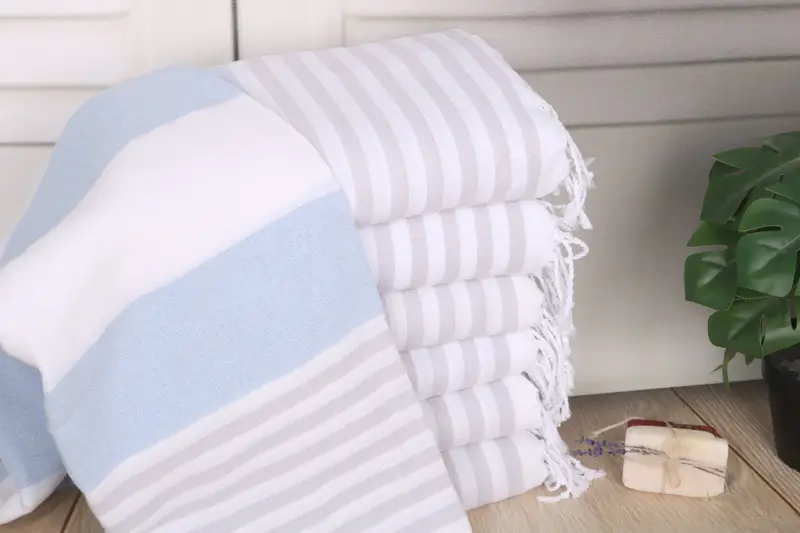 Bachelor Gift, Lightweight Turkish towel, Luxury towel, 70x40 Cotton Striped Towel, Custom Turkish Towel, Handwoven Turkish bath towel, Cotton towel - 1