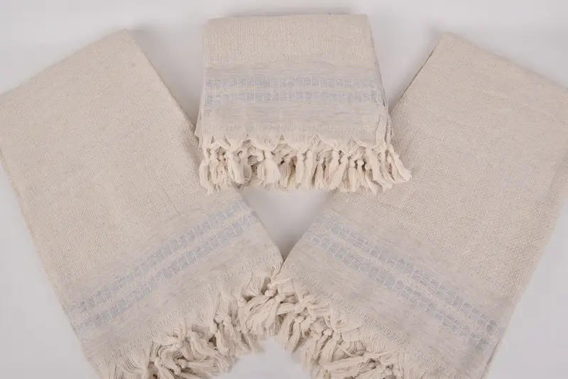 Woven Blanket, Personalized Gifts, Turkish Bedspread, 96x94 Linen Striped Towel, Bachelorette Gifts, Beach Theme Wedding Gift, Cotton Bedspread - 6