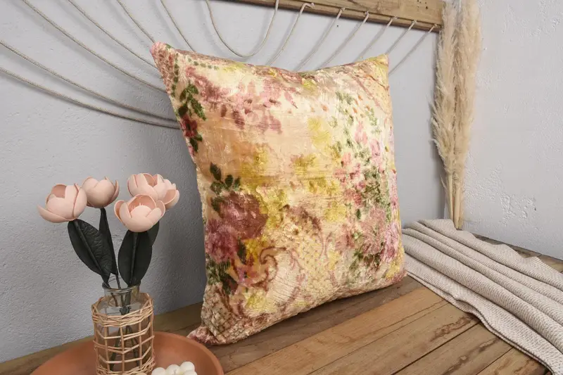 Sofa Bolster Pillow Cover, 24x24 Pink Pillow Case, Car Cushion Case, Gift Pillow, Cushion Cover, Throw Kilim Pillow, Boho Pillow - 1