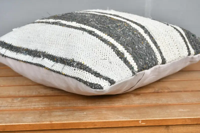 Pillow Sham, Boho Pillow, 16x16 White Cushion Cover, Car Pillow Cover, Antique Pillows, Rustic Cushion Cover, Gift Pillow, Sustainable Pillow Sham - 4