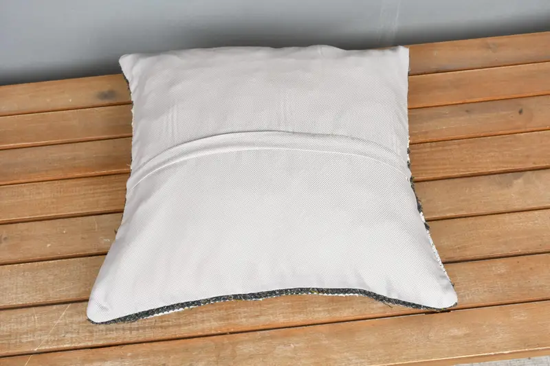 Pillow Sham, Boho Pillow, 16x16 White Cushion Cover, Car Pillow Cover, Antique Pillows, Rustic Cushion Cover, Gift Pillow, Sustainable Pillow Sham - 5
