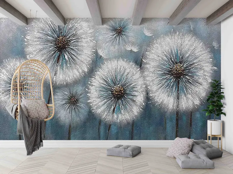 Modern Karahindiba Sevgilisi Baskılı Duvar Kağıdı: Trendy Soyut Ev Dekorasyonu