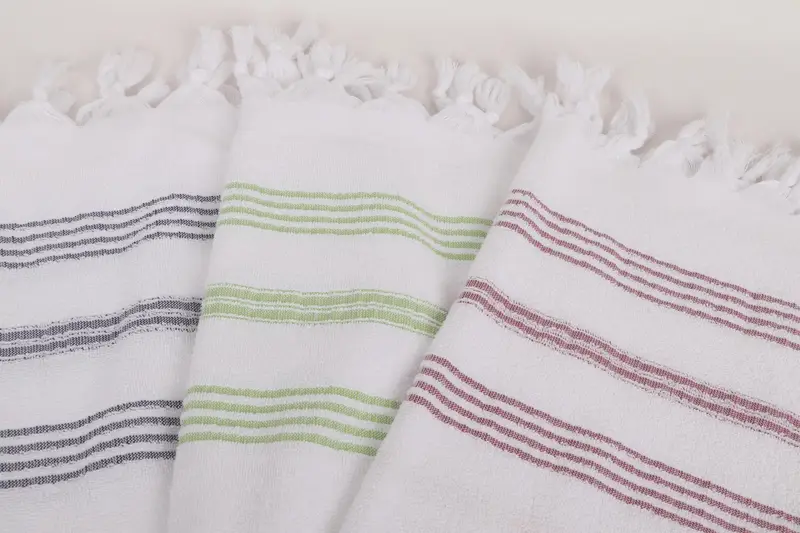 Bridal Party Gifts, Personalized Gifts, Bulk Order Towel, Personalized Gift, 40x18 Cotton Striped Terry Towel, Monogram Kitchen Towel, Organic Towel - 6