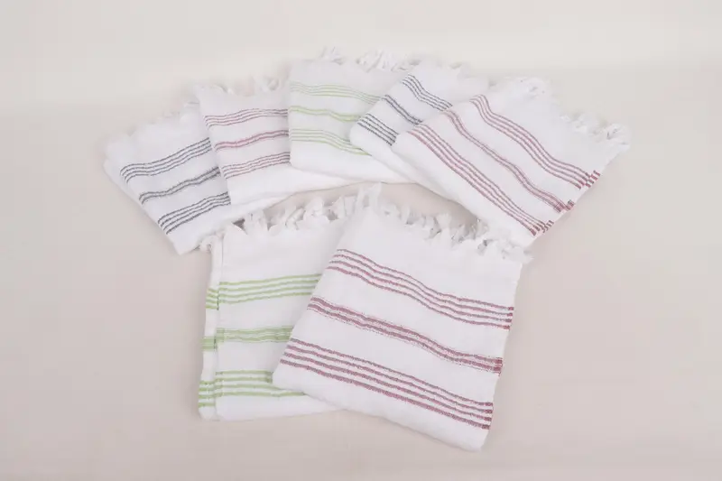 Bridal Party Gifts, Personalized Gifts, Bulk Order Towel, Personalized Gift, 40x18 Cotton Striped Terry Towel, Monogram Kitchen Towel, Organic Towel - 3