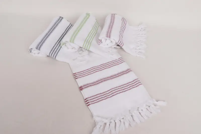 Bridal Party Gifts, Personalized Gifts, Bulk Order Towel, Personalized Gift, 40x18 Cotton Striped Terry Towel, Monogram Kitchen Towel, Organic Towel - 4