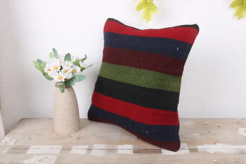 Home Decor Pillow, Vintage Pillow, Pillow for Sofa, Pillow Cover, Outdoor Bolster Pillow Sham, Decorative Pillow Case, 12x12 Red Pillow Case - 4