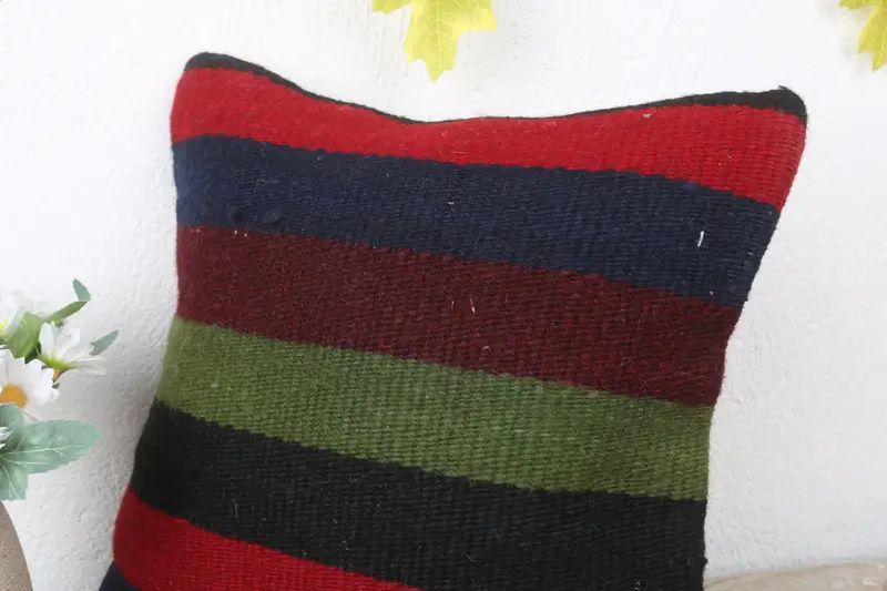 Home Decor Pillow, Vintage Pillow, Pillow for Sofa, Pillow Cover, Outdoor Bolster Pillow Sham, Decorative Pillow Case, 12x12 Red Pillow Case - 5