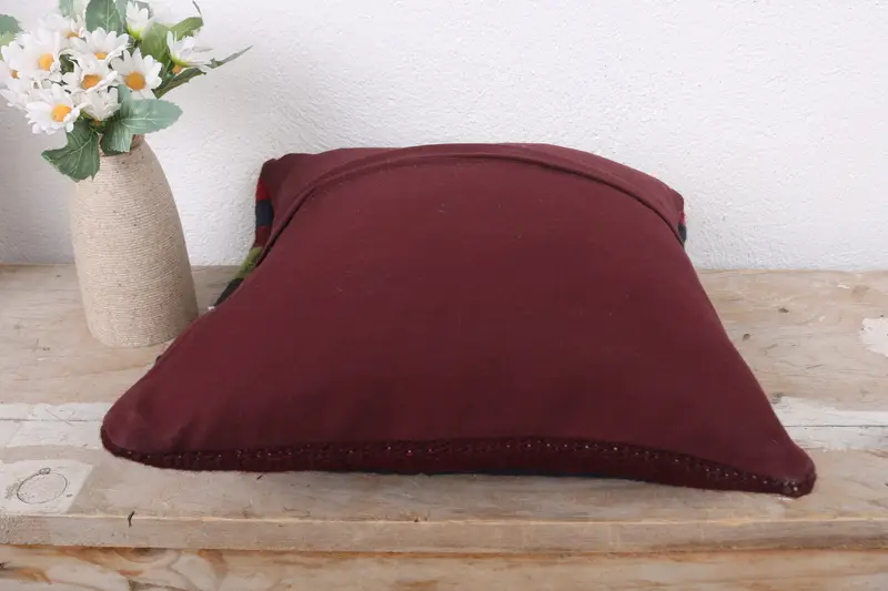 Home Decor Pillow, Vintage Pillow, Pillow for Sofa, Pillow Cover, Outdoor Bolster Pillow Sham, Decorative Pillow Case, 12x12 Red Pillow Case - 7