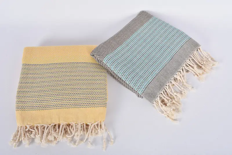 Wedding Gift Ideas, 70x40 Cotton Geometric Towel, Lightweight Turkish towel, Turkish Towel USA, Bath towel, Lightweight Turkish towel for beach - 6
