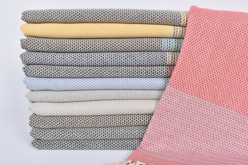 Wedding Gift Ideas, 70x40 Cotton Geometric Towel, Lightweight Turkish towel, Turkish Towel USA, Bath towel, Lightweight Turkish towel for beach - 2