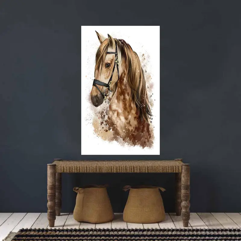 モダンな抽象馬柄ガラス: 海岸とオフィスのエレガンス