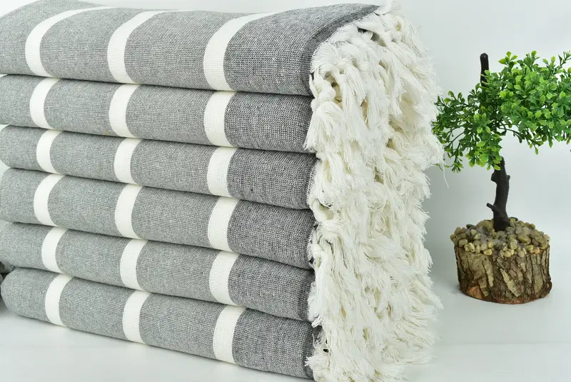 Organic towel, 64x40 Cotton Striped Towel, Best Friend Wedding Gift, Holiday Towel, Wedding Gift, Wedding Gifts Towel, Wedding Day Gift For Bride - 3