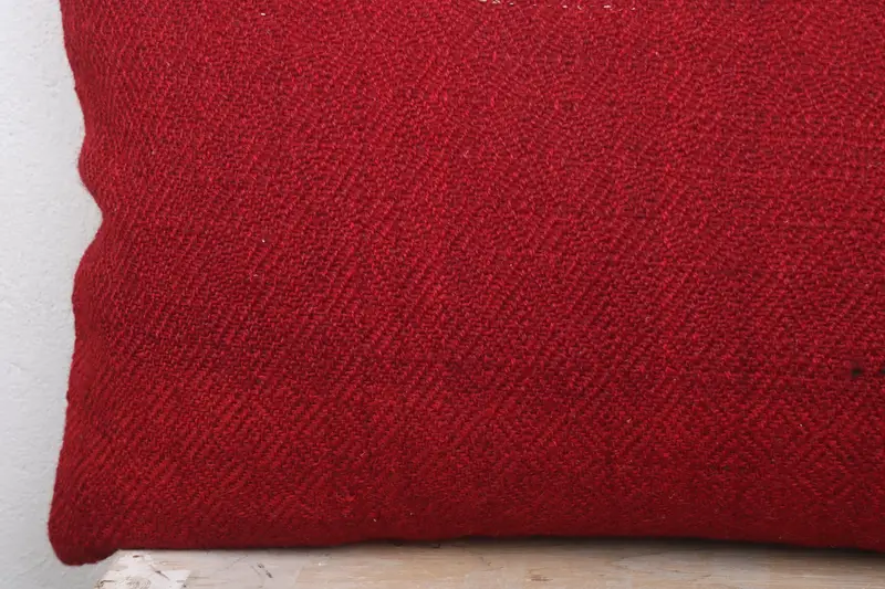 Vintage Kilim Pillow, Pillow for Couch, 16x36 Red Pillow Sham, Gift Pillow, Sofa Pillow, Muted Pillow Sham, Natural Pillow Case, Cushion - 3