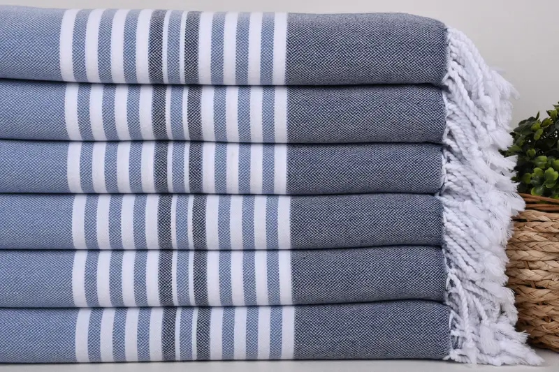 68x40 Cotton Striped Towel, Embroidered Towel, Custom Turkish Towel, Gift For The Home Decor, Handmade Gift, Valentines Day Gift Idea, Travel towel - 2