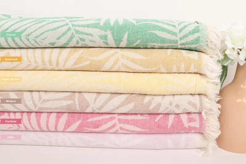 Custom Name Towel, 64x40 Cotton Floral Patterned Towel, Home Decor Towel, Custom Beach Towel, Turkish hand towel, Beach Towel Bulk, Organic towel - 3