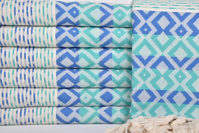 Organic Cotton Towel, Gift For Him, Family Gift, Gym Towel, Valentines Day Gift For Her, Peshtemal Towel, 70x40 Cotton Diamond Towel, Fouta towel - 1