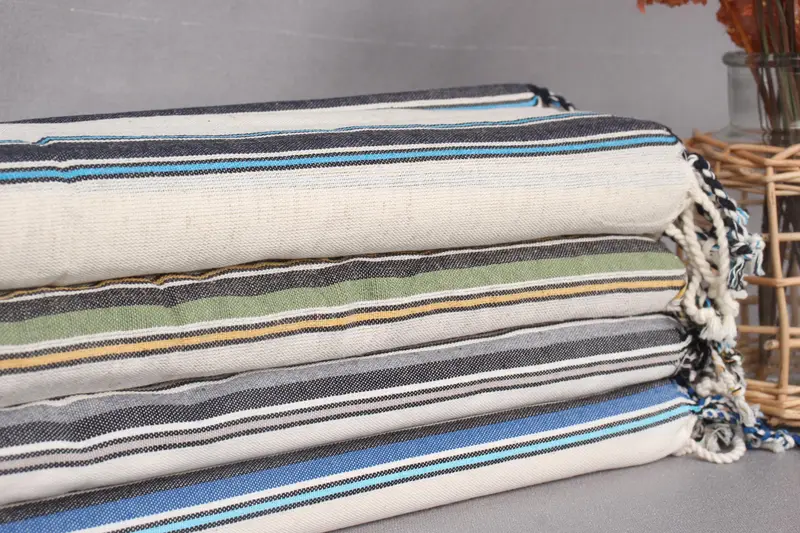 36x20 Cotton Striped Towel, Custom Name Towel, Personalized Dish Towel, Custom Hand Towel, Turkish Tea Towel, Valentines Day Gift For Him - 2