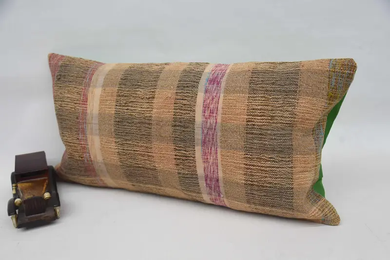 Cushion Case, Throw Kilim Pillow, 12x24 Orange Cushion Cover, Vintage Kilim Pillow, Meditation Pillow Cover, Garden Pillow Cover, Vintage Pillow - 3