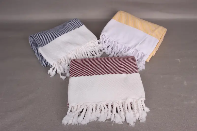 Organic Cotton Towel, Bridal Gifts, Gift For Her, Monogram Beach Towel, Personalized Turkish Towel, 64x36 Cotton Striped Towel, Custom Bath Towel - 5