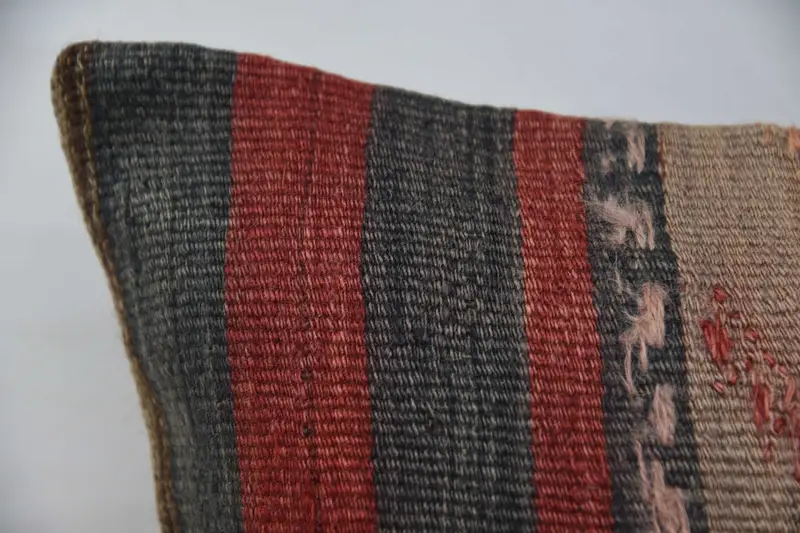 Neutral Pillow Cover, 20x28 Red Pillow, Boho Pillow, Armchair Cushion Case, Cushion Cover, Kilim Pillow, Turkish Pillow - 2