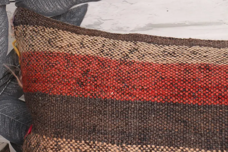 12x36 Red Pillow Cover, Vintage Kilim Pillow, Turkish Kilim Pillow, Outdoor Bolster Cushion Cover, Interior Designer Pillow, Pillow Sham - 2