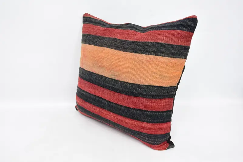 Turkish Pillow, Pillow Cover, Pillow for Couch, Cotton Cushion Cover, Pillow for Sofa, Outdoor Throw Pillow Sham, 24x24 Red Pillow Case - 4