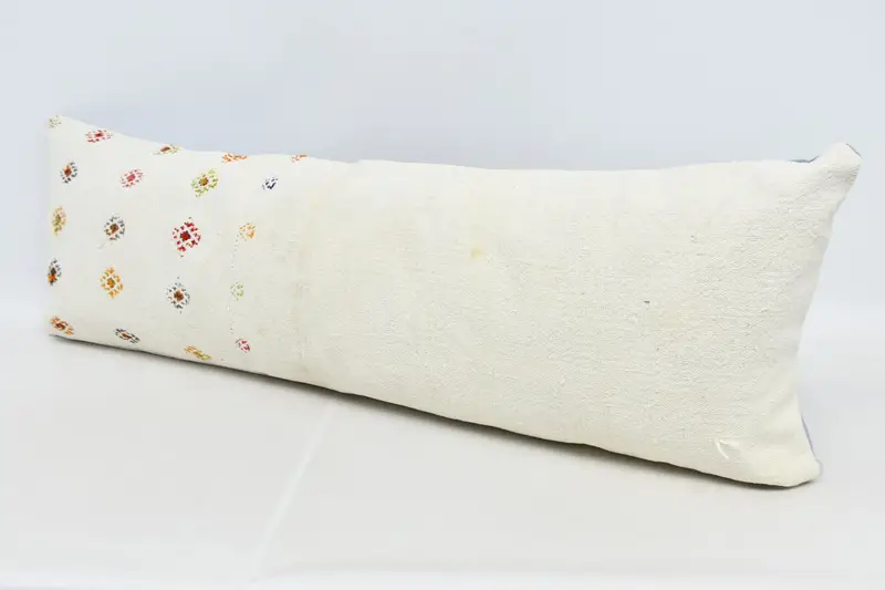 Handmade Kilim Cushion, Patio Cushion Cover, 16x48 Beige Cushion Cover, Cushion Case, Floor Pillow Case, Pillow for Sofa, Vintage Kilim Pillow - 4