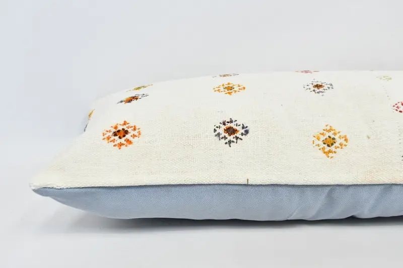 Handmade Kilim Cushion, Patio Cushion Cover, 16x48 Beige Cushion Cover, Cushion Case, Floor Pillow Case, Pillow for Sofa, Vintage Kilim Pillow - 6