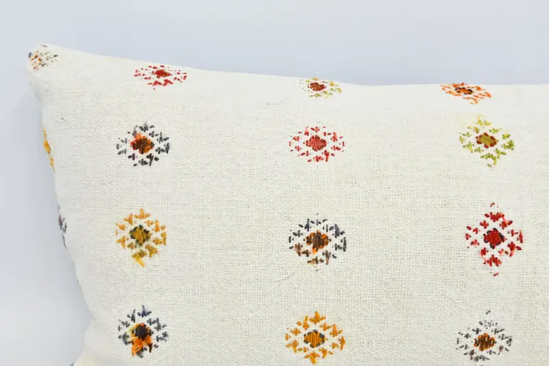 Handmade Kilim Cushion, Patio Cushion Cover, 16x48 Beige Cushion Cover, Cushion Case, Floor Pillow Case, Pillow for Sofa, Vintage Kilim Pillow - 2