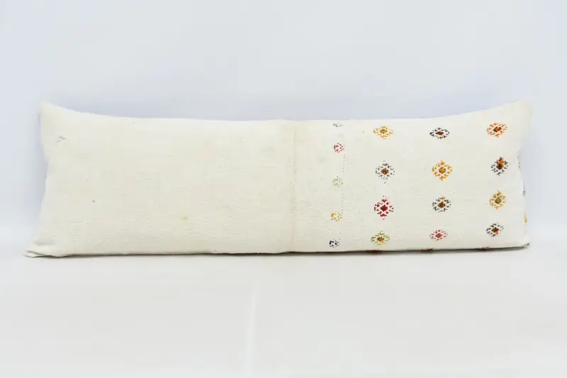 Handmade Kilim Cushion, Patio Cushion Cover, 16x48 Beige Cushion Cover, Cushion Case, Floor Pillow Case, Pillow for Sofa, Vintage Kilim Pillow - 1