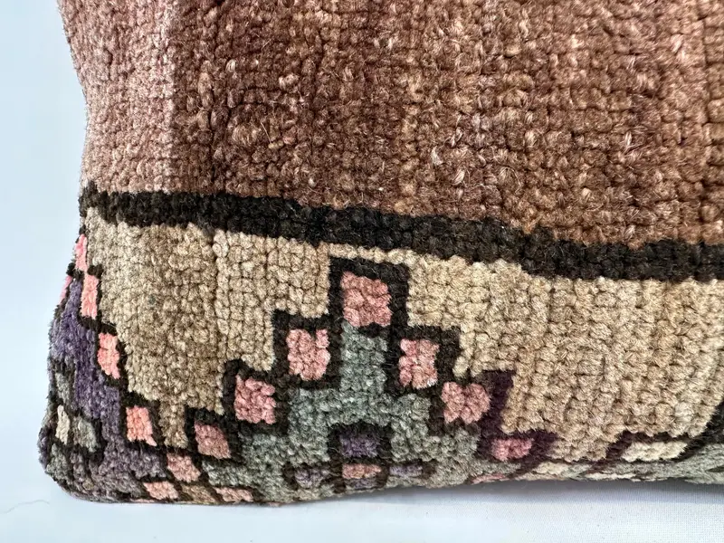 Pillow Sham, Meditation Cushion, 12x24 Brown Pillow Sham, Aztec Pillow Cover, Pillow for Couch, Home Decor Pillow, Throw Kilim Pillow - 2
