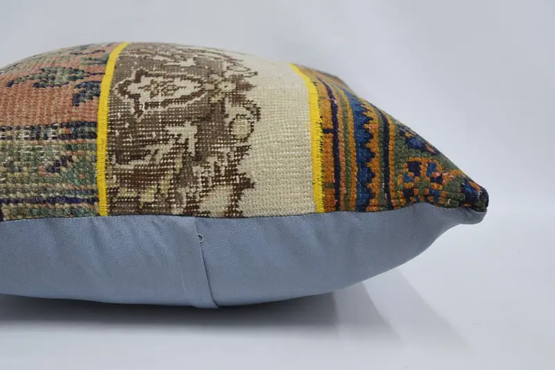 Pillow for Couch, Pattern Throw Pillow Cover, Turkish Pillow, Throw Kilim Pillow, Lounge Throw Pillow Cover, 28x28 Beige Pillow Cover, Cushion Cover - 5