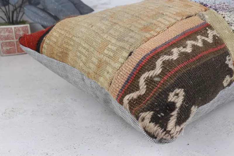 16x36 Beige Pillow Sham, Kilim Pillow Cover, Vintage Kilim Throw Pillow, Interior Designer Pillow, Pillow Sham, Wholesale Cushion - 6