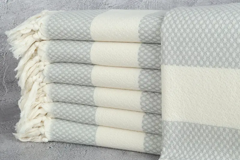 Bridal Gifts, Bridesmaid Gift, Quick-Dry Beach Towel, Lightweight towel, Quick-drying cotton Turkish beach towel, 68x36 Cotton Geometric Towel - 1