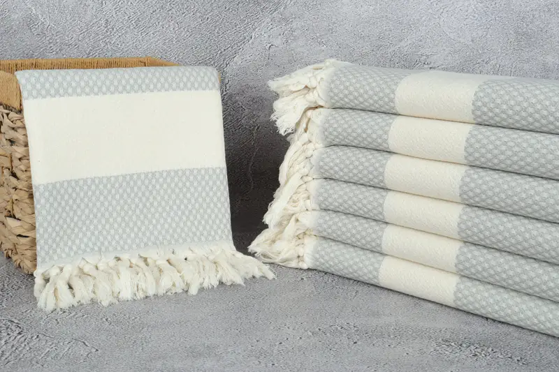 Bridal Gifts, Bridesmaid Gift, Quick-Dry Beach Towel, Lightweight towel, Quick-drying cotton Turkish beach towel, 68x36 Cotton Geometric Towel - 3
