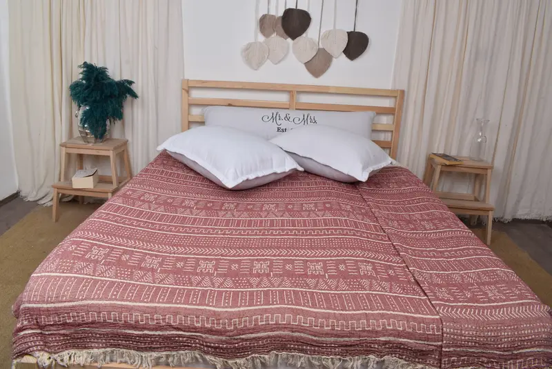 Gift For Best Friend, Bridesmaid Gifts, Decorative Bedspread, Wedding Favors, 76x56 Cotton Kilim Design Towel, Aesthetic Blanket, Personalized Gifts - 1
