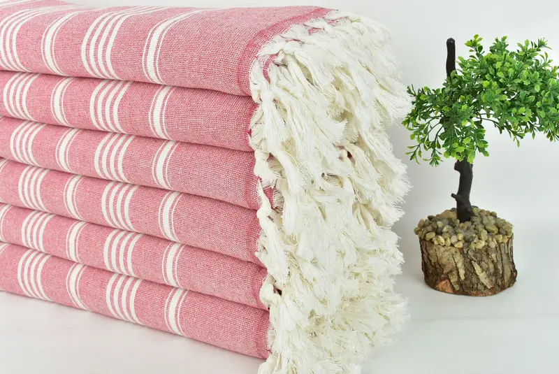 Monogrammed Beach Towel, Bachelorette Party Favors, Cotton towel, Peshtemal Towel, 70x40 Cotton Striped Towel, Embroidery Towels, Spa Gift Towel - 3