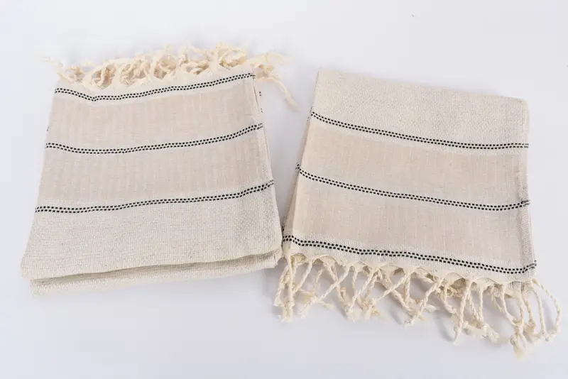 Boyfriend Gift, 40x20 Linen Striped Towel, Custom Hand Towel, Monogram Kitchen Towel, Small Bath Towels, Turkish Towel, Gift For Her, Bachelor Towel - 7