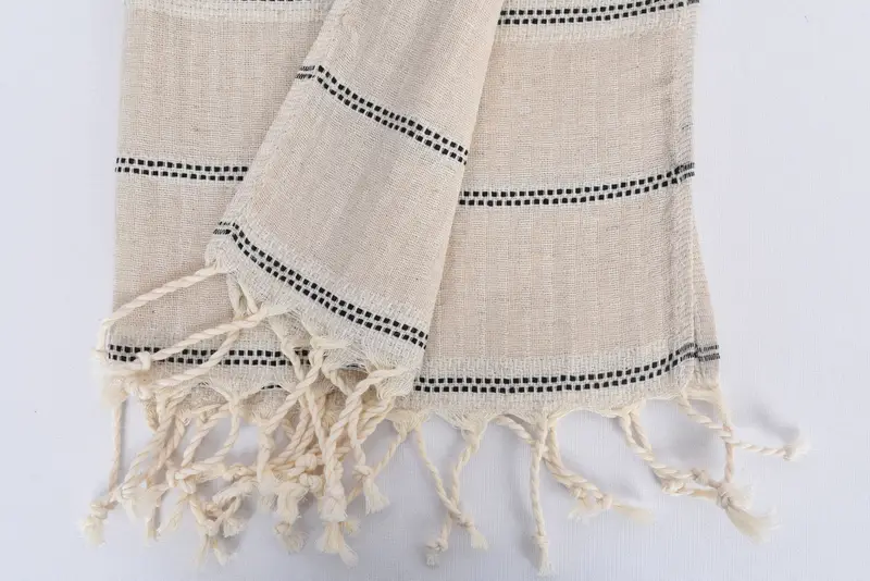 Boyfriend Gift, 40x20 Linen Striped Towel, Custom Hand Towel, Monogram Kitchen Towel, Small Bath Towels, Turkish Towel, Gift For Her, Bachelor Towel - 8