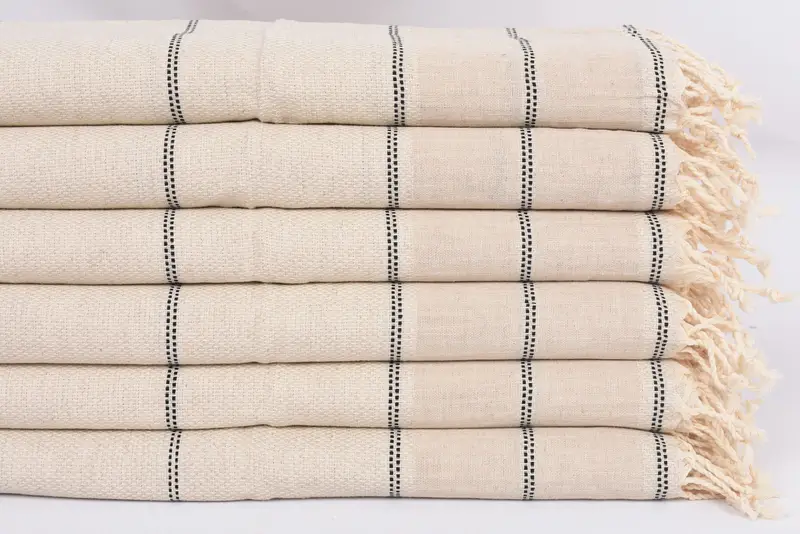 Boyfriend Gift, 40x20 Linen Striped Towel, Custom Hand Towel, Monogram Kitchen Towel, Small Bath Towels, Turkish Towel, Gift For Her, Bachelor Towel - 3
