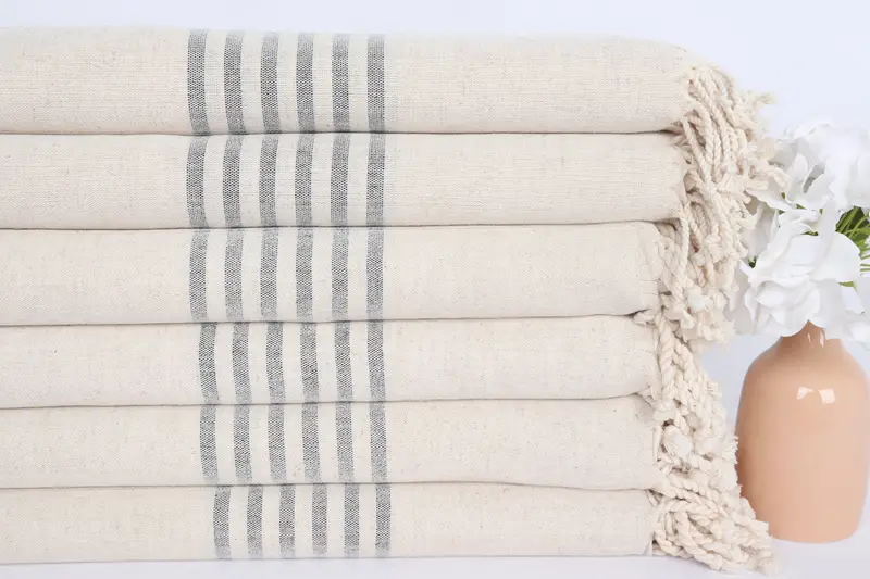 Absorbent towel, Oversized Beach Towel, Personalized Turkish Towel, Personalized Gift For Him, Best Beach Towel, 68x36 Cotton Striped Towel - 3