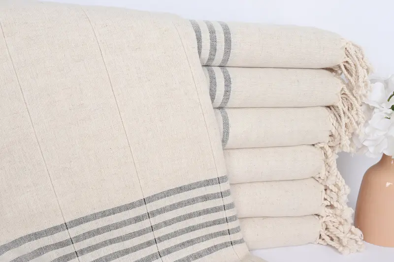 Absorbent towel, Oversized Beach Towel, Personalized Turkish Towel, Personalized Gift For Him, Best Beach Towel, 68x36 Cotton Striped Towel - 1