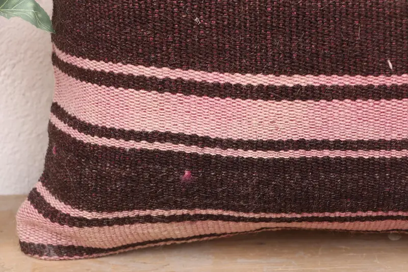 Pillow Sham, Office Chair Cushion, Boho Pillow, Kilim Pillow, Interior Designer Pillow, Floor Pillow Case, 18x18 Pink Pillow Sham - 3