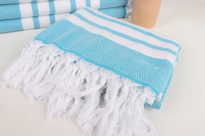 Turkish beach towel with fringe, Bachelorette Party Favors, Best Friend Gift, 68x36 Cotton Chevron Towel, Wedding Shower Gift, Monogram Beach Towel - 5