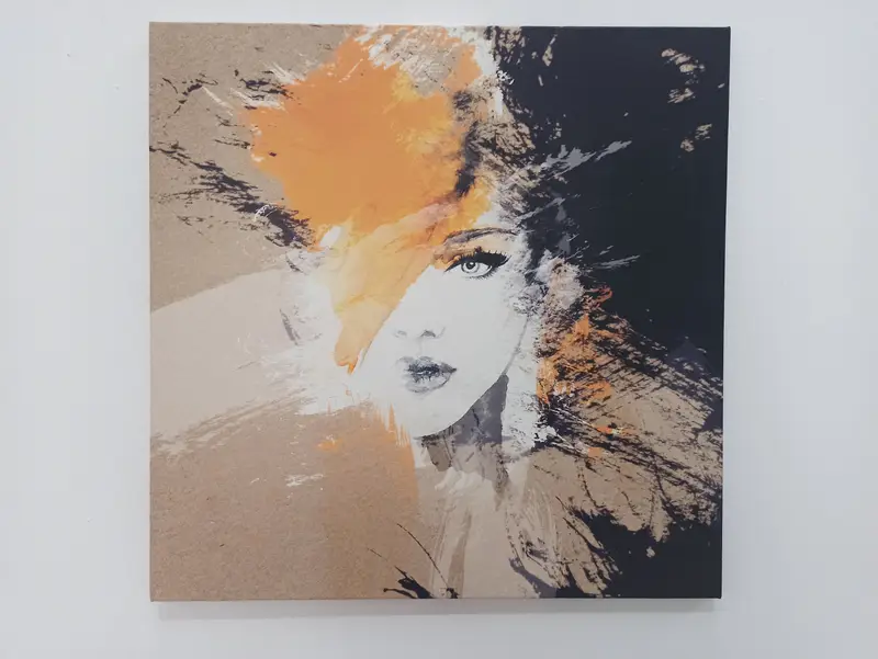 Woman Wall Art, Girl Room Decor, Canvas Wall Art, Abstract Woman Canvas, Woman Portrait Wall Art, Living Room Decor, Home Decor, Canvas Art, - 1