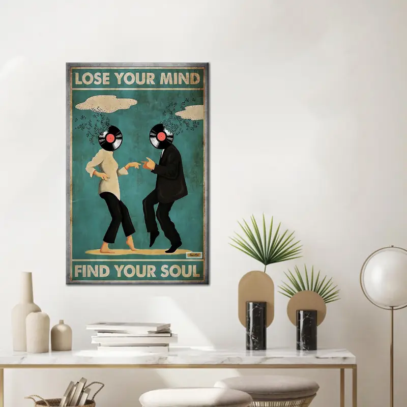 モダンダンスカップルキャンバス: 家の装飾用の鮮やかなダンスプリント。