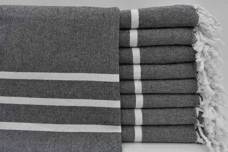 Wedding Gift Kitchen Towel, Monogram Hand Towel, Monogram Kitchen Towel, Bachelor Party Favors, 40x18 Cotton Striped Towel, Bridesmaid Gifts - 1
