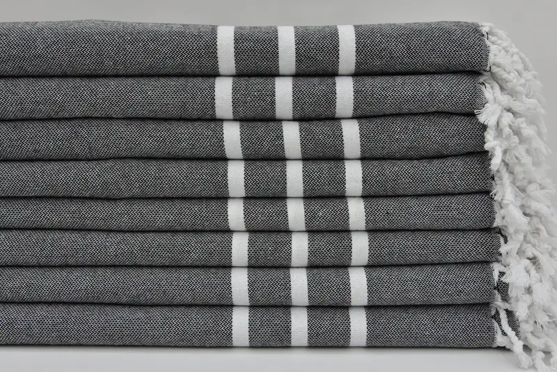 Wedding Gift Kitchen Towel, Monogram Hand Towel, Monogram Kitchen Towel, Bachelor Party Favors, 40x18 Cotton Striped Towel, Bridesmaid Gifts - 2