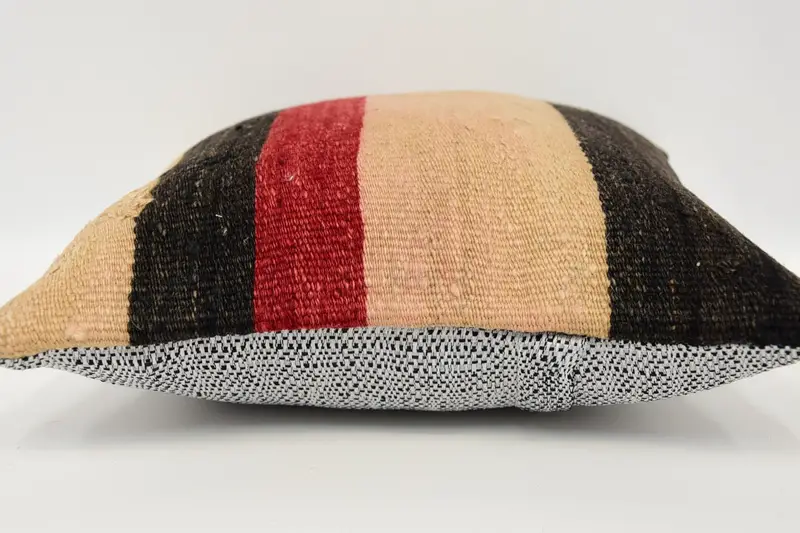 Nomadic Pillow Sham, Vintage Pillow, Turkish Kilim Pillow, Vintage Kilim Pillow, 12x12 Beige Cushion Case, Ethnic Throw Pillow Case, Pillow Sham - 5